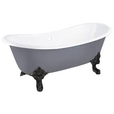 (tubs are listed in order of increasing size). Signature Hardware 444918 Dark Gray Black Feet Lena 72 Cast Iron Soaking Clawfoot Tub Faucet Com