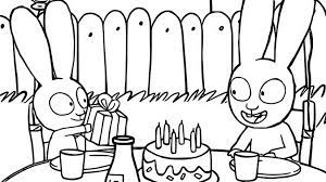 Simon bolivar coloring page from famous people category. Coloring Page Simon Rabbit Simon S Birthday 14