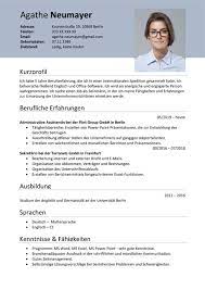 German Cv Templates Free Download Word Docx