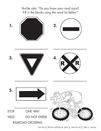Pin By Mighty Kids Media On Coloring And Activity Sheets Kindergarten Worksheets Street Signs Community Signs