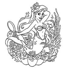Have trouble to make your kids more cheerful? Top 25 Free Printable Little Mermaid Coloring Pages Online