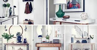 The middle object grounds the display. Entry Table Ideas That Make A Great First Impression Homelovr