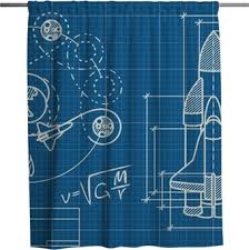 In this video gabor demonstrates how the bathroom and shower works in a spaceships rentals family motorhome. Blueprint Of The Spaceship And Its Flight Path Shower Curtain Pixers We Live To Change