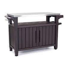 Keter 4.5 out of 5 stars 5,543 ratings find many great new & used options and get the best deals for keter unity xl portable outdoor table with storage. Keter Unity Xl Portable Outdoor Table And Storage Cabinet With Accessory Hooks Espresso Brown Walmart Com Walmart Com