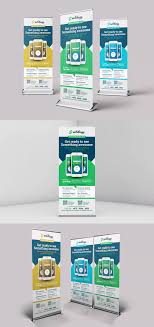 Mobile App Promotion Roll Up Banner Template Psd