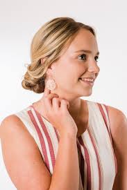 Silver Flower Earrings Modern Floral Earrings Filigree Unique Drop Earrings  Bubble Dangle Abstract Dahlia Metal Lace Statement Jewelry