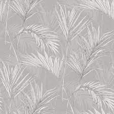 ورق جدران myriad palm leaf wallpaper silver wallpaper grey wallpaper