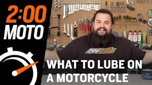 2 Minute Moto What To Lubricate On A Motorcycle Youtube