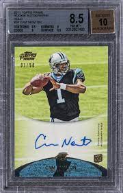 3 rookie cards on the move. Lot Detail 2011 Topps Prime 50 Cam Newton Signed Rookie Card 01 50 Bgs Nm Mt 8 5 Bgs 10