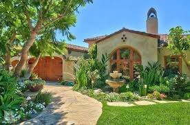 A extraodinary mediterranean style front yard landscape with long stretched brick stairway and sprial topary followed by rock structures #26 modern and stylish landscaping (source: 2100 Hillcrest Drive Ventura Ca 93001 Mediterranean Landscaping Spanish Revival Exterior Tuscan Design