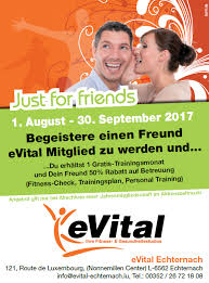 Schools, child care facilities, & camps; Evital Das Fitness Und Gesundheitsstudio In Echternach Motiviere Deinen Freund Im Evital Zu Trainieren Und Sahnt Beide Ordentlich Ab Facebook