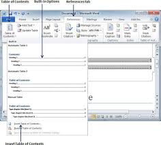 Check spelling or type a new query. Table Of Contents In Word 2010 Tutorialspoint
