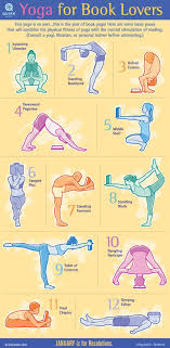 12 Yoga Poses For Book Lovers Infographic Book Lovers Yoga Books Book Lover Funny