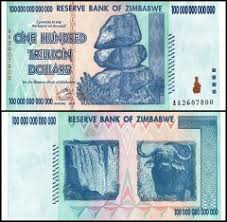 Image result for zimbabwe billion dollar note