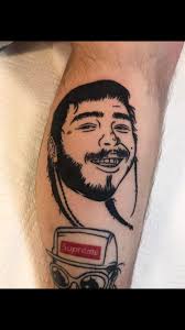 Got this post malone tattoo today! Done by Randy Burnham of seven horses  tattoo in Epping NH. : r/tattoo