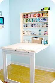 How To Build A Diy Hidden Pull Out Craft Table Craft Paint Storage Home Diy Home Decor