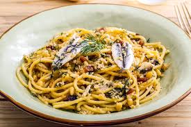 Bucatini Recipe With Sardines And Wild Fennel Recipe Italian Recipes Authentic Bucatini Recipes Sardine Recipes