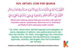 Azan dikumandangkan pada telinga bagian kanan, sedangkan iqamah dikumandangkan pada telinga kiri. Download Gratis Khat Arab Doa Antara Azan Dan Iqamah Ebook Anak
