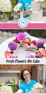 Likewise, if you are looking for safe herbs, you can also use thyme, chamomile, and rosemary. Fresh Flowers On Cake Decorations Fresh Flower Cake Flower Cake Cake Decorating