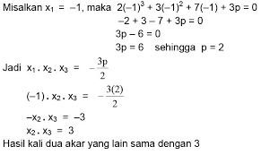 Jumlah dan hasil kali akar polinomial. Teorema Faktor Materi Lengkap Matematika