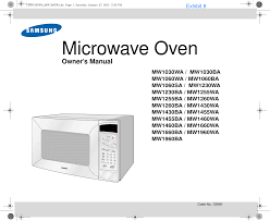 To unlock the oven, press the child lock button for 3 second. Mw1455 Microwave Oven User Manual Samsung Electronics