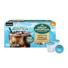Keurig machine for iced coffee? Green Mountain Coffee Roasters Brew Over Ice Vanilla Caramel K Cups 50 Ct Bjs Wholesale Club