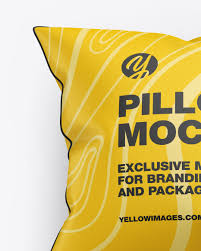 Download Matte Pillow Mockup In Indoor Advertising Mockups On Yellow Images Object Mockups PSD Mockup Templates