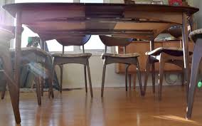 An extendable dining table which allows you to save space during the day and expand when your friends and family arrive is the key. Deilcraft Dining Table And 6 Chairs Mcm Mid Century Modern