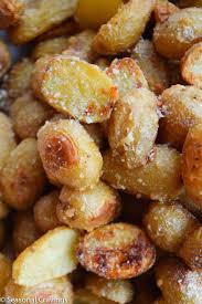 Roasted Mini Potatoes Seasonal Cravings Recipe Roasted Mini Potatoes Small Potatoes Recipe Food
