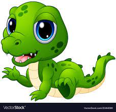 Cute Baby Crocodile Cartoon Royalty Free Vector Image