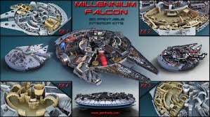 3d Designers Behind The 380 Piece 3d Printable Millennium Falcon Millennium Falcon Millennium Falcon Model Millenium Falcon
