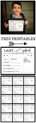 When kids make the jump from kindergarten to first grade, one of the first things they discover is the. Last Day Of School Free Printable All About Me Sign Paper Trail Design