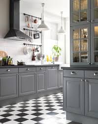 Grey Lower Cabinets Black Countertops White Upper Cabinets Grey Kitchen Designs Grey Kitchens Grey Kitchen Cabinets