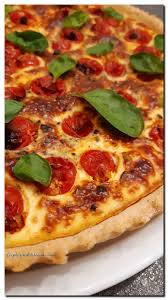 Tarte A La Tomate Cerise Thym Et Basilic En 2020 Tarte Tomate Tarte Aux Tomates Cerises Tomates Cerises