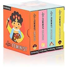 The set of 4 mini books highlight the achievements of great women in history with colorful illustrations. Mudpuppy Little Feminist Board Book Set Books Bookends 505463007 Books Feminist Artist Book Set