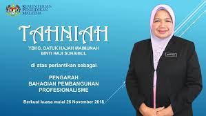 Pengarah, bahagian sekolah, kementerian pendidikan malaysia, paras 5 blok j (s), pusat bandar damansara, 50804, k. Kpm Pelantikan Pengarah Bahagian Pembangunan Profesionalisme