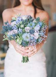 The most delicate shades of lavender and pink in this bouquet. 50 Blooming Beautiful Bouquets Blue Wedding Bouquet Blue Purple Wedding Lavender Wedding