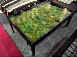Moss Table Adds A Micro Landscape To Your Living Room Air Plants Diy Terrarium Table Moss Garden