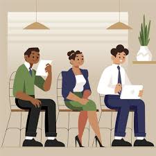 Illustration cartoon job interview vector free download