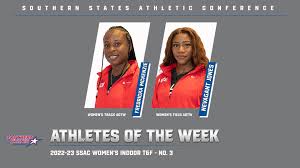 2022-23 SSAC Women's Indoor T&F Athletes of the Week