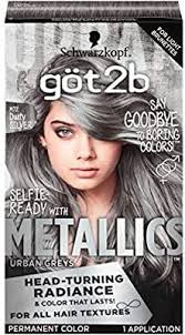 Amazon Com Got2b Metallic Permanent Hair Color M72 Dusty Silver Beauty In 2020 Permanent Hair Color Silver Hair Dye Hair Color