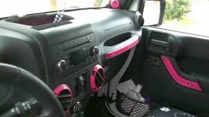 Black And Hot Pink Jeep Pink Accents Pink Jeep Accessories Pink Jeep Jeep Wrangler Interior