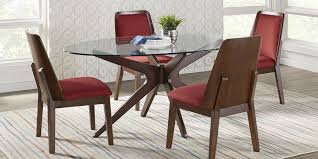 Ready to redo your dining room? Delmon Walnut 5 Pc Oval Dining Set With Burgundy Chairs Rooms To Go