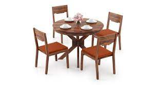 Subscribe to get notified when we add more round 4 seater dining table set designs to our range. Liana Kerry 4 Seater Round Dining Table Set Urban Ladder