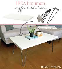 Ikea 10 Linnmon Coffee Table Hack By Token Bliss Coffee Table Hacks Coffee Table Ikea Hack Ikea Coffee Table