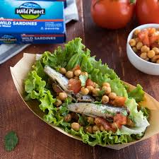 What kind of sardines have no carbs? For A Keto Friendly Meal Use Our Omega 3 Rich Wild Sardines With Chickpeas In A Lettuce Wrap Seafood Recipes Sardines Sardine Recipes