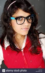 Beautiful Indian Girl Wearing Glasses High Resolution Stock Photography And Images Alamy