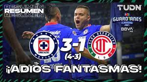 On sofascore livescore you can find all previous cruz azul vs toluca results sorted by their h2h matches. Resumen Y Goles Cruz Azul 3 4 3 1 Toluca Torneo Guard1anes 2021 Bbva Mx 4tos Tudn Youtube