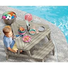 Grey Stain Modern Kids Picnic Table Reviews Crate And Barrel Kids Picnic Table Kids Picnic Modern Kids