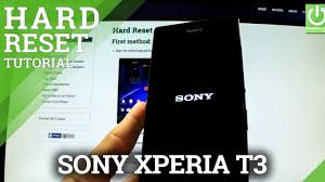 Hard Reset Sony Xperia T3 D5103 Factory Reset By Secret Code Youtube